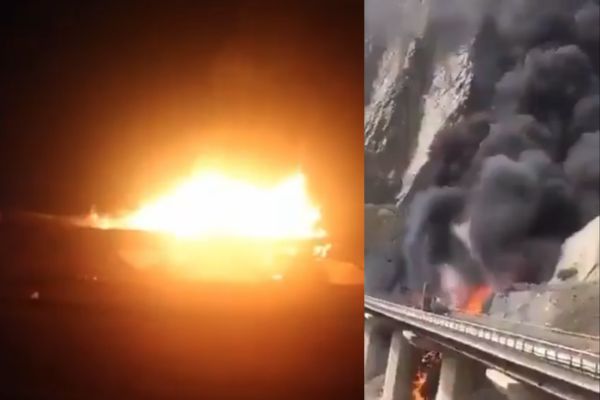 उमराह के लिए सऊदी अरब गए 42 भारतीयों की मौ’त की आशंका, टैंकर से टकराकर धधक उठी बस