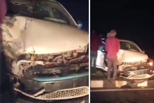 मुजफ्फरपुर में ट्रक ने कार को मा’री जोरदार टक्कर, पांच जख्मी ट्रक