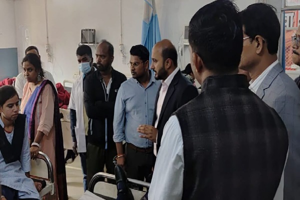 राजगीर जा रही नवोदय विद्यालय की छात्राओं की बस खाई में पलटी, 24 घायल नवोदय विद्यालय