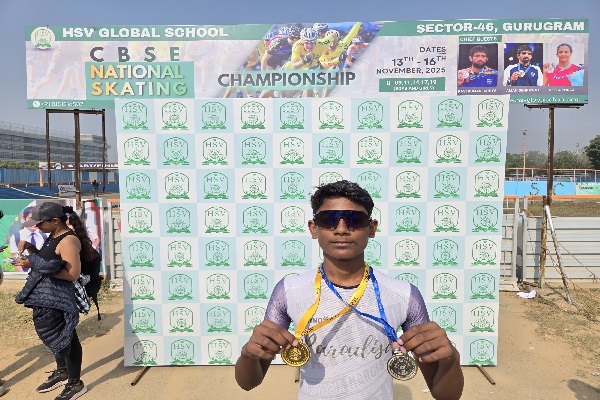 झारखंड के रुद्रांश शर्मा ने नेशनल स्केटिंग चैंपियनशिप में जीता गोल्ड मेडल स्कूल