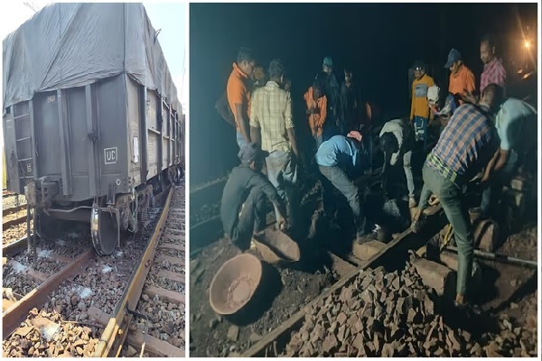 चक्रधरपुर रेलखंड पर मालगाड़ी डिरेल, कई ट्रेनों की आवाजाही प्रभावित मालगाड़ी