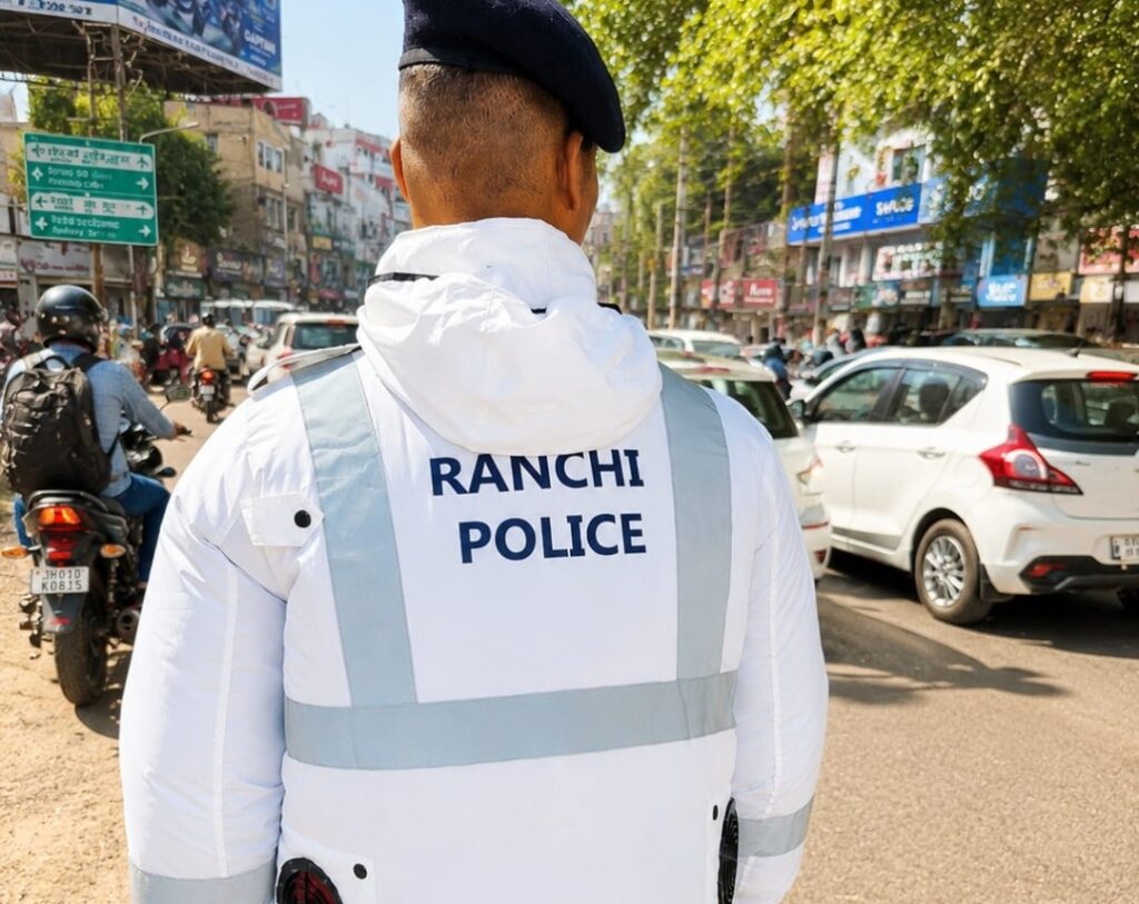 अब ट्रैफिक जवानों को नहीं सताएगी गर्मी, रांची पुलिस ने शुरू किया “कूलिंग जैकेट” ट्रायल