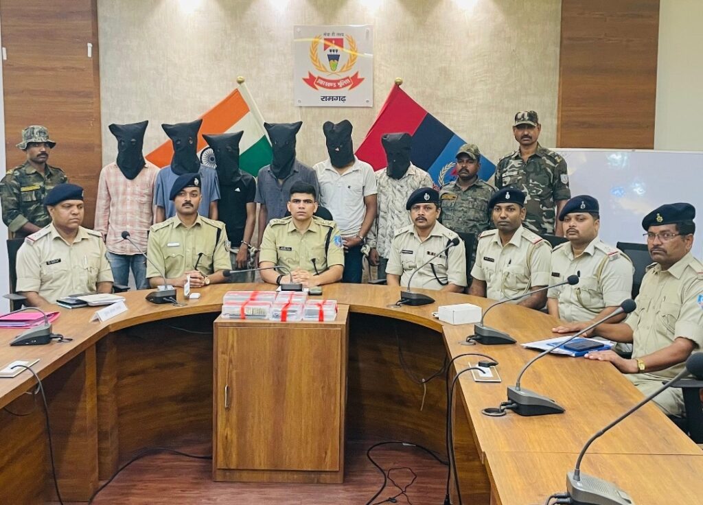 रामगढ़ में बड़ी वारदात की तैयारी फेल, राहुल दुबे गैंग के 7 गुर्गे धराये