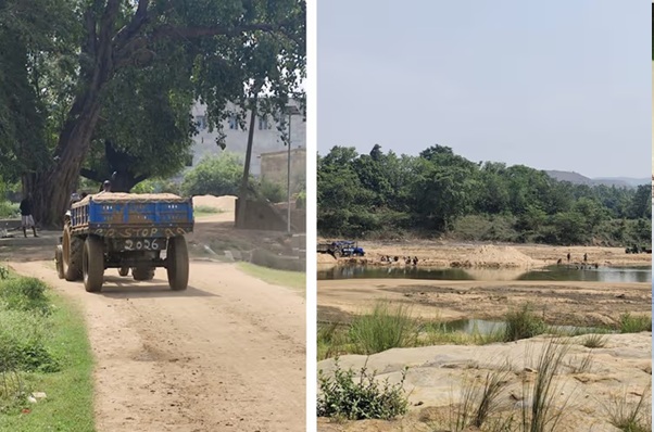 रामगढ़ में नहीं थम रहा अवैध बालू कारोबार, NGT प्रतिबंध के बाद भी जारी खनन