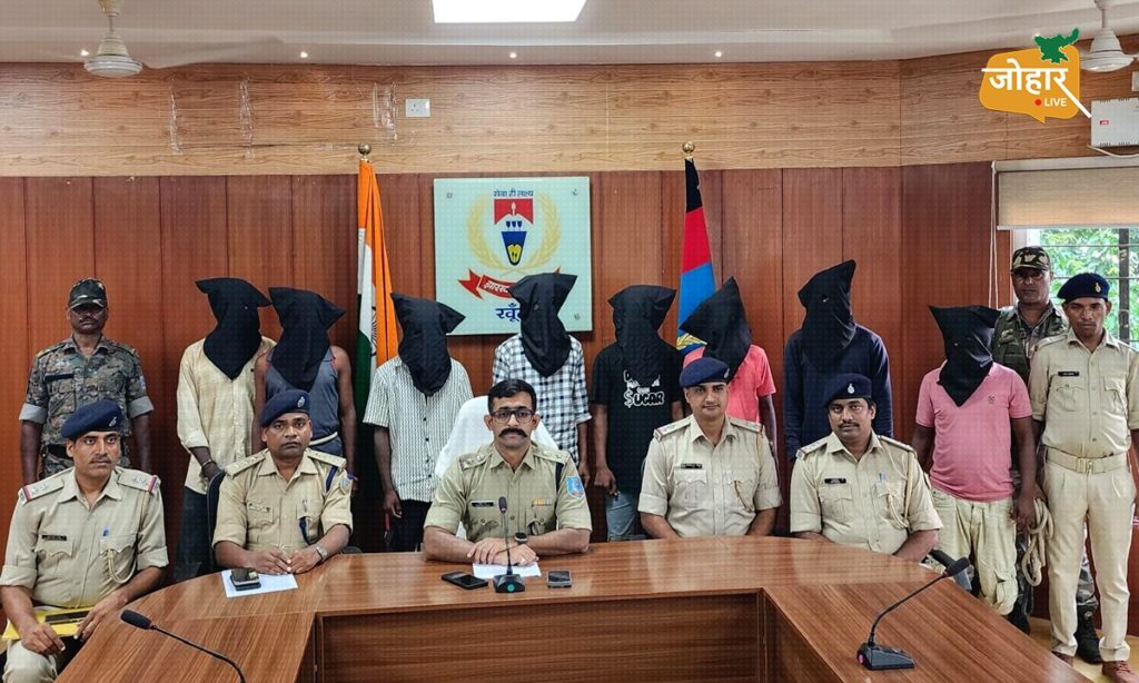 झारखंड : फर्जी नंबर प्लेट लगाकर बेचते थे चोरी की बाइक,अंतरराज्यीय गिरोह के 8 सदस्य गिरफ्तार खूंटी पुलिस